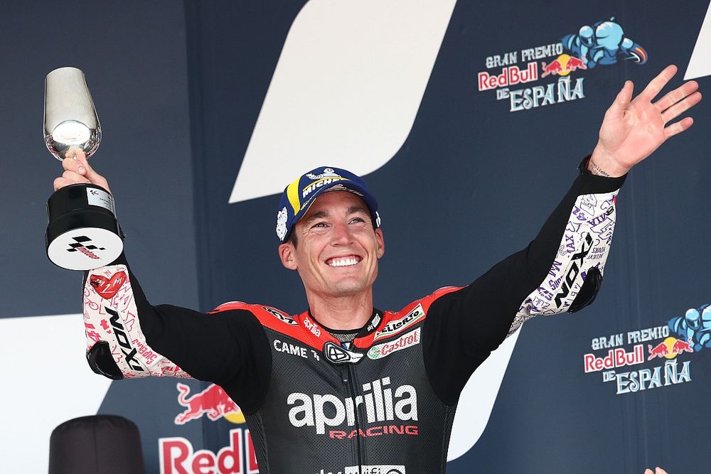 Podio: tercer lugar Aleix Espargaró, Aprilia Racing Team