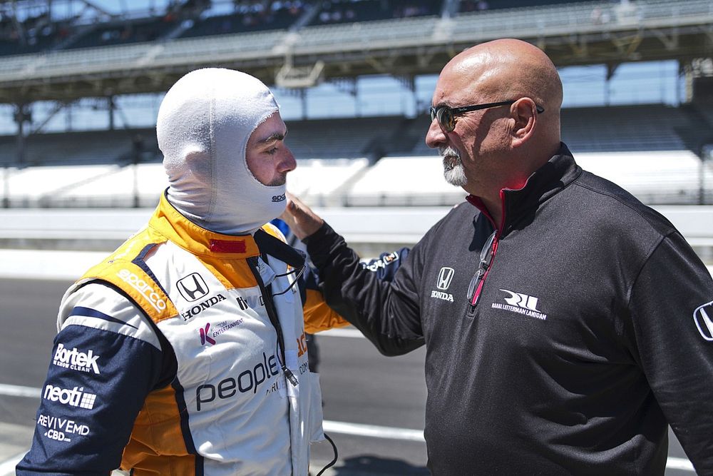  Jack Harvey, Rahal Letterman Lanigan Racing Honda with team owner Bobby Rahal