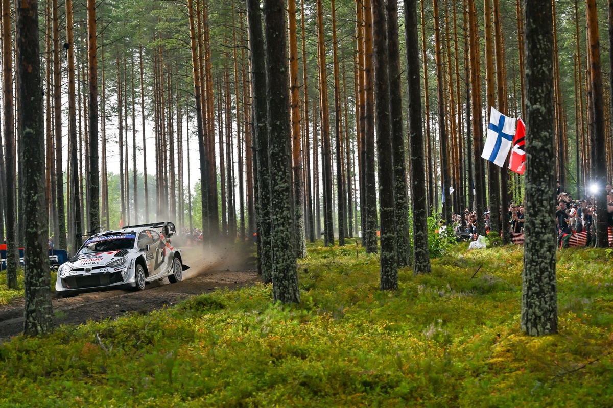 WRC Finland: Rovanpera shines in changeable weather as Tanak hits trouble