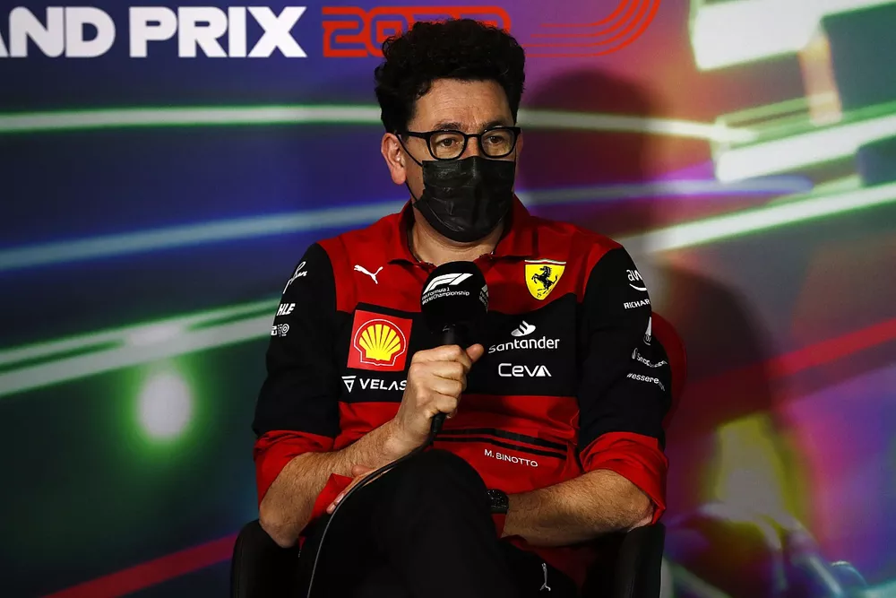 Mattia Binotto, Team Principal, Ferrari, in conferenza stampa
