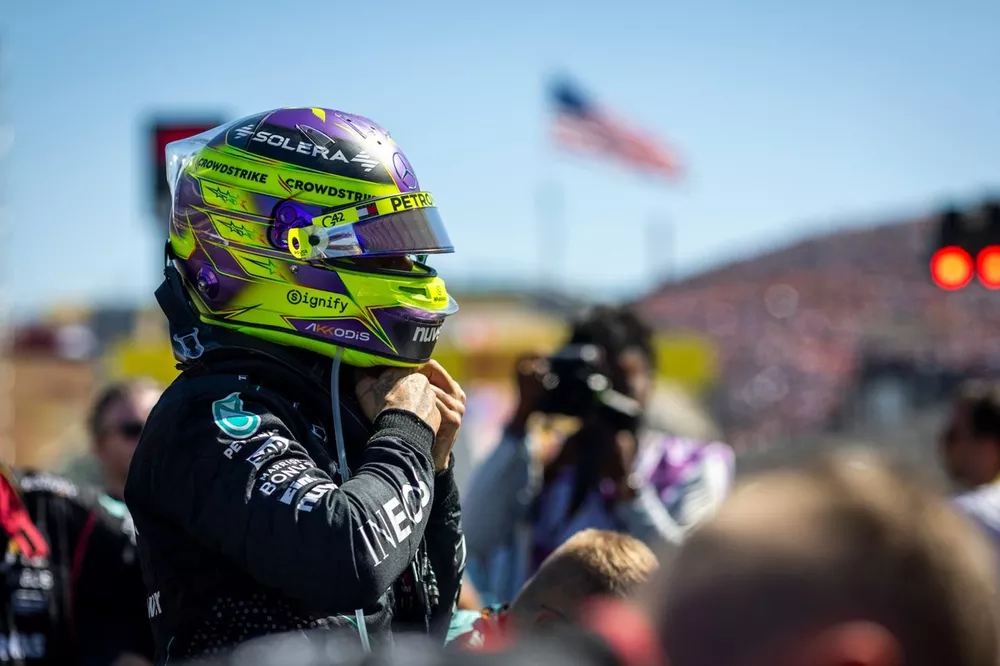Lewis Hamilton, Mercedes-AMG F1-team, op de grid