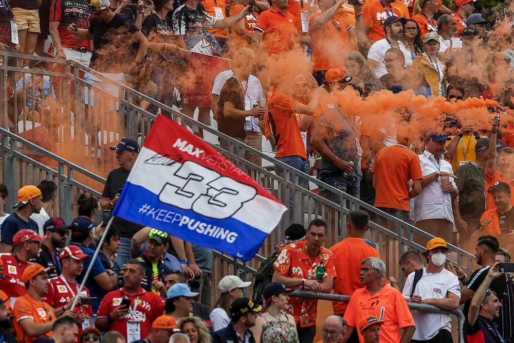 Max Verstappen fans in the crowd