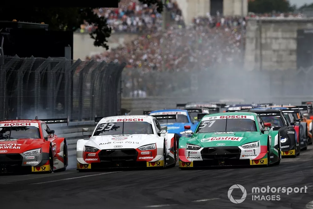 Ren&eacute; Rast, Audi Sport Team Rosberg, Audi RS 5 DTM, Nico M&uuml;ller, Audi Sport Team Abt Sportsline, Audi RS 5 DTM, alla partenza