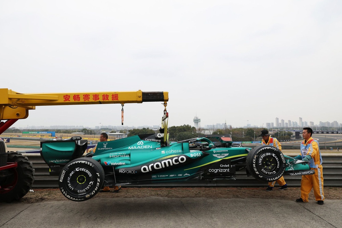 Doble abandono de Aston Martin en China: Alonso y Stroll no pueden terminar