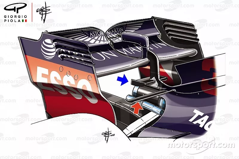 Red Bull RB14 ala trasera monkey seat