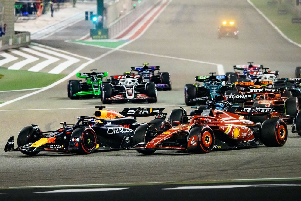 Max Verstappen, Red Bull Racing RB20, Charles Leclerc, Ferrari SF-23