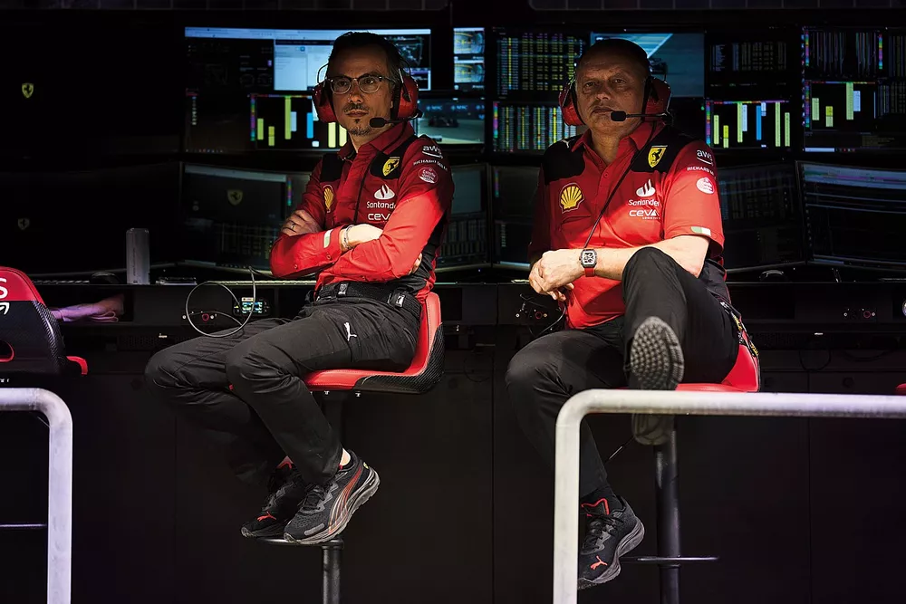 Laurent Mekies, Director de Competición, Scuderia Ferrari, Frederic Vasseur, Director de Equipo y Director General, Scuderia Ferrari