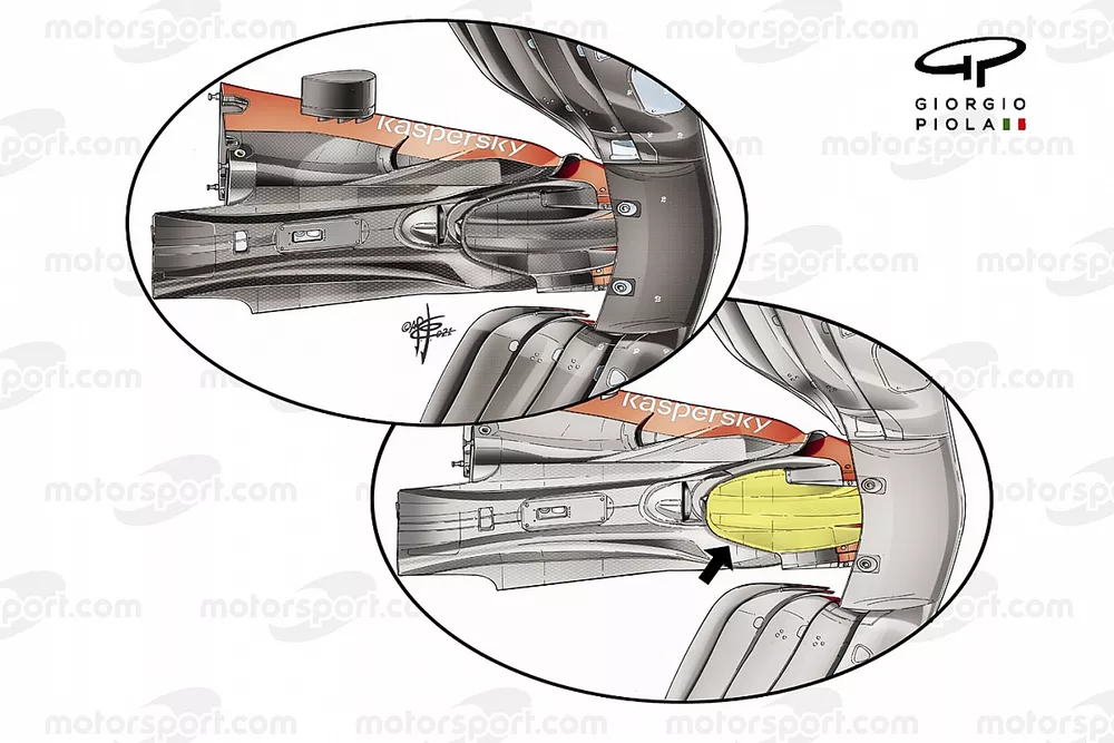 Ferrari SF21 front wing bottom