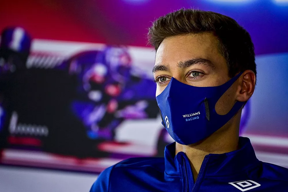 George Russell, Williams in the press conference