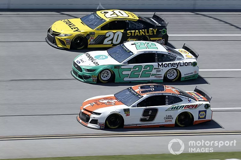  Chase Elliott, Hendrick Motorsports, Chevrolet Camaro Mountain Dew / Little Caesar's  Joey Logano, Team Penske, Ford Mustang MoneyLion  Erik Jones, Joe Gibbs Racing, Toyota Camry STANLEY