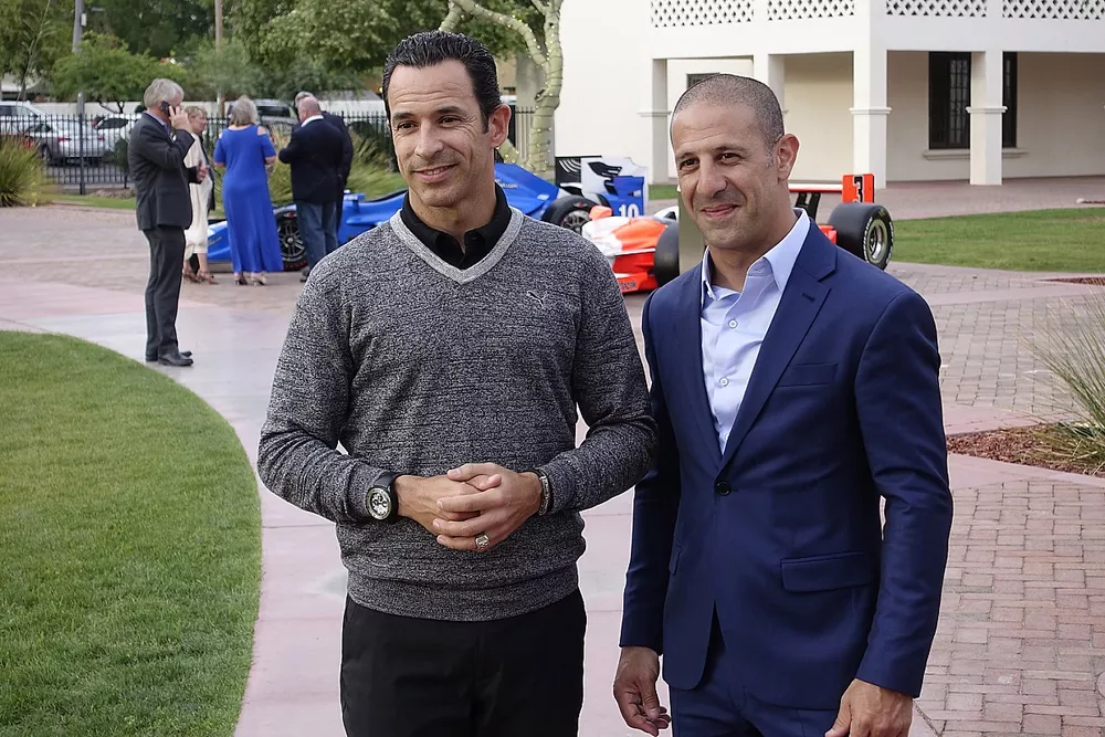 Helio Castroneves and Tony Kanaan celebrate their 20 years in IndyCar