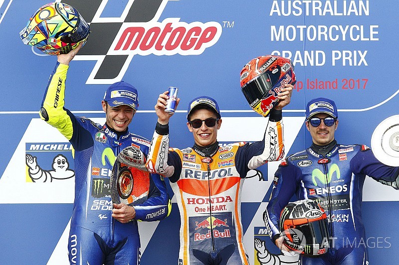 Australian MotoGP: Marquez edges clear of frantic battle for victory