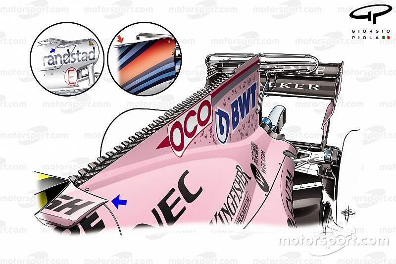 Teknik galeri: Force India VJM10'un 2017'deki gelişimi
