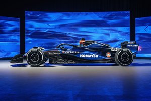 ウイリアムズ、2024年のF1を戦う新車FW46のカラーリングを公開。コマツ