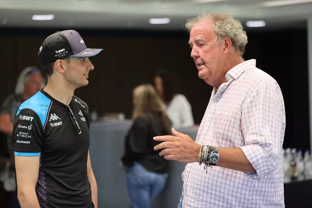 Jeremy Clarkson with Esteban Ocon