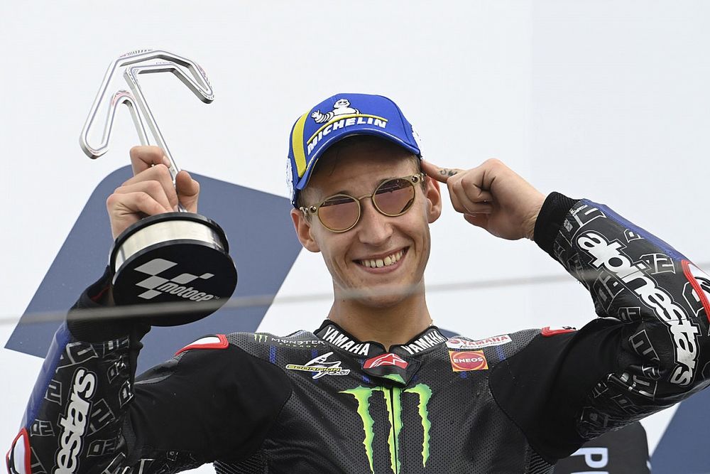 Podio: segundo lugar Fabio Quartararo, Yamaha Factory Racing