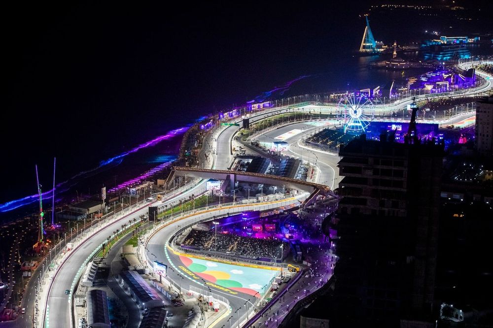 Een luchtfoto van het Jeddah Corniche Circuit