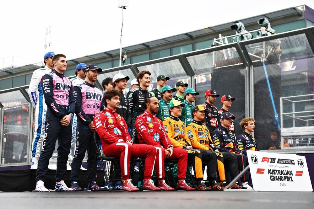 Foto de grupo dos pilotos de F1