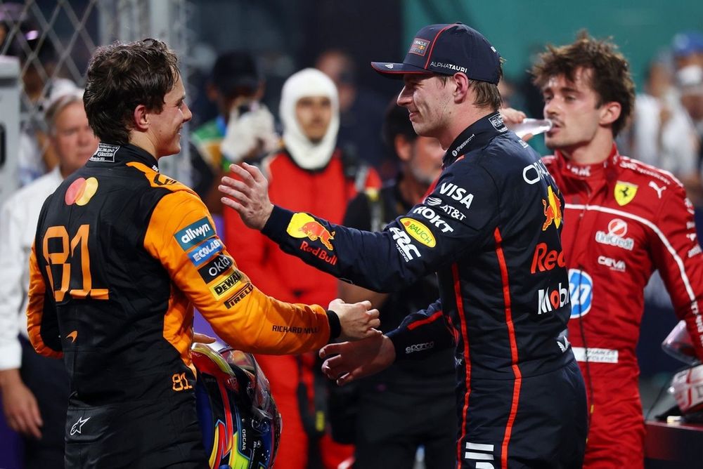 Charles Leclerc, Ferrari, Oscar Piastri, McLaren, Max Verstappen, Red Bull Racing