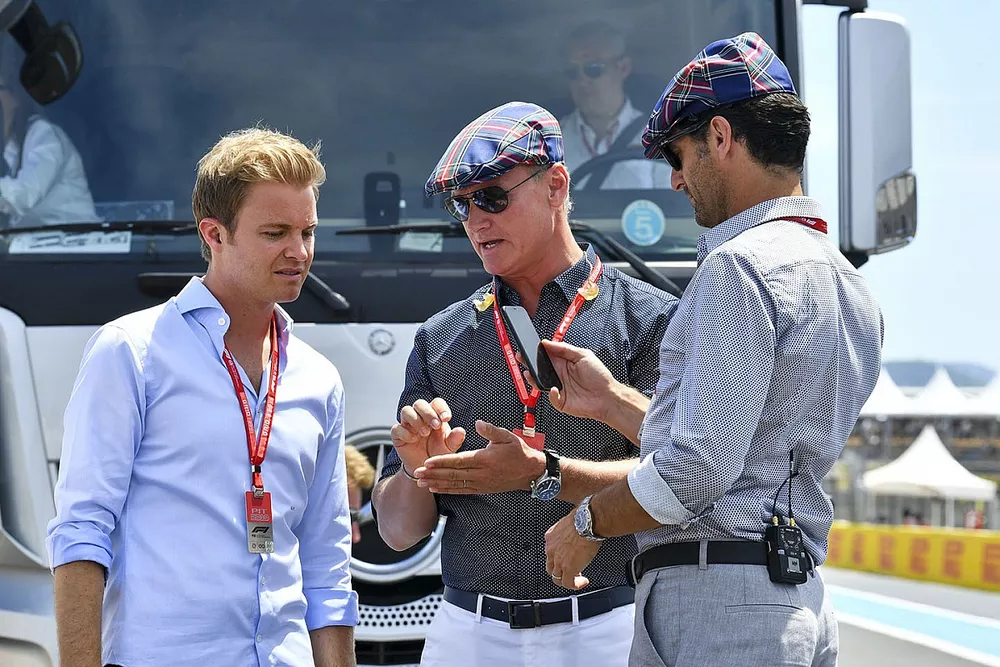Nico Rosberg, David Coulthard and Mark Webber