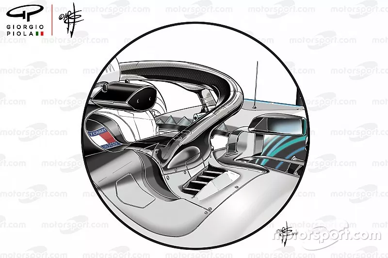 Mercedes W09 extra ventilaciones de refrigeraci&oacute;n