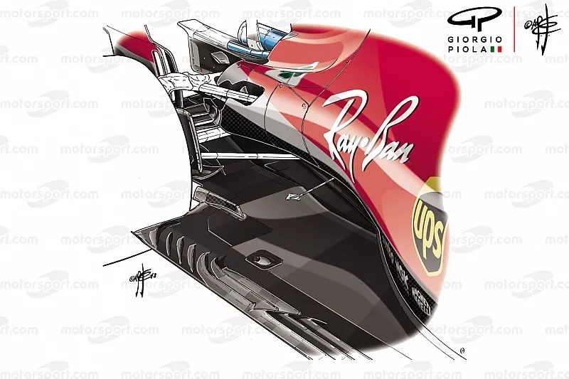 Ferrari SF71H, fondo del GP di Gran Bretagna