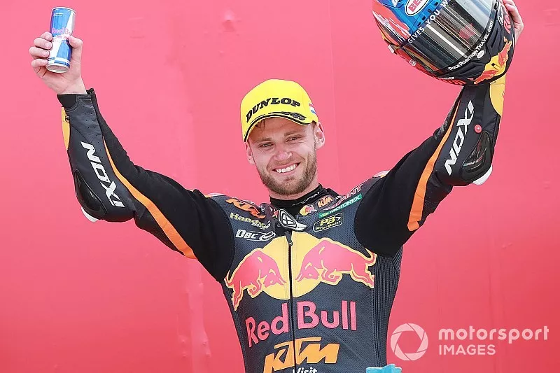 Podium: tweede plaats Brad Binder, KTM Ajo