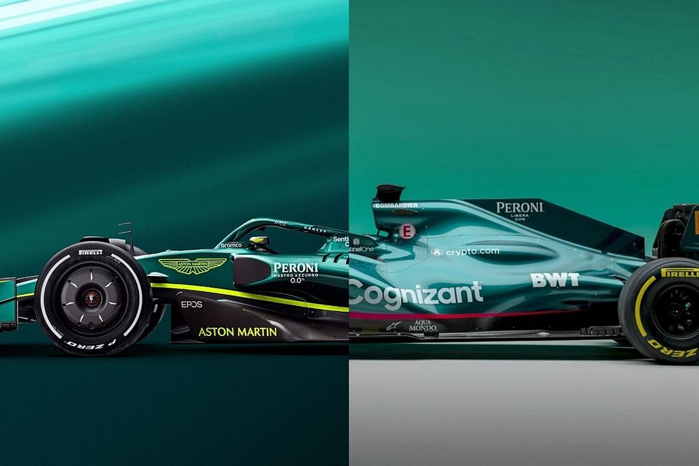 Comparaci&oacute;n Aston Martin AMR22 vs. Aston Martin AMR21