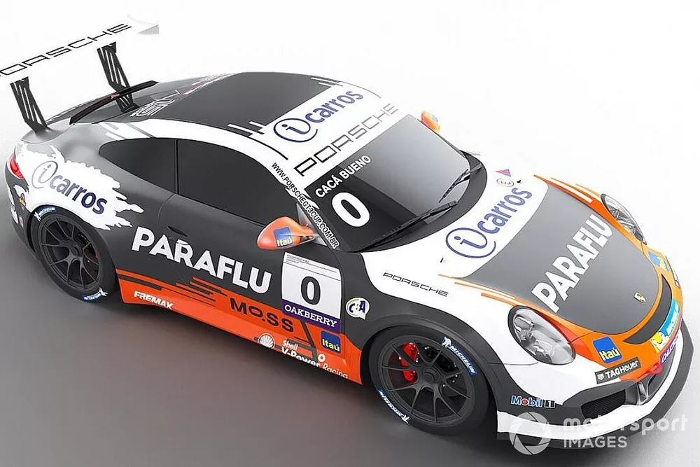 Layout do carro de Cac&aacute; Bueno e Marcelo Franco em 2021 no Porsche Endurance