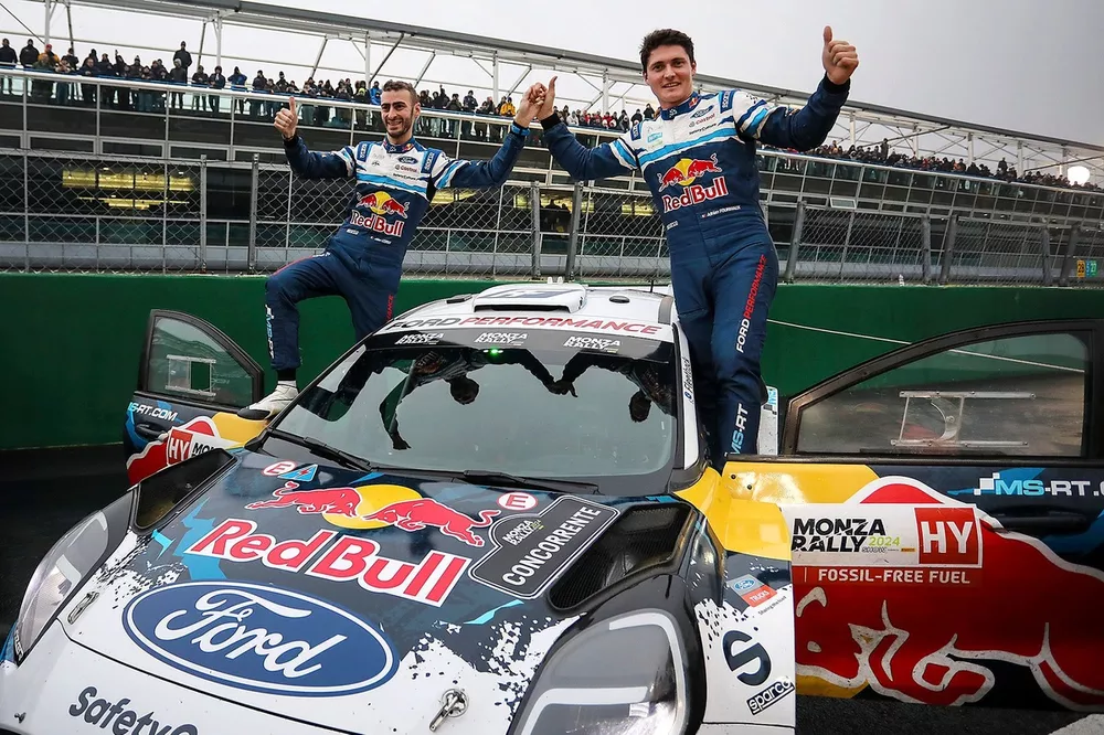 Adrien Fourmaux, Alexandre Coria, M-Sport Ford World Rally Team Ford Puma Rally1 at Monza Rally show
