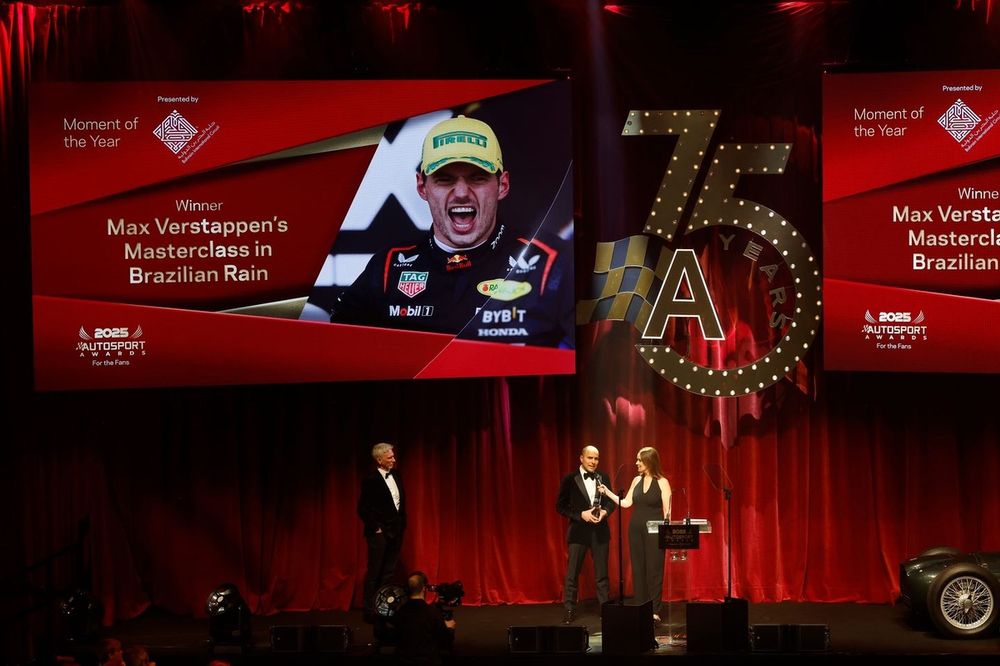 Gianpiero Lambiase, Race Engineer, Red Bull Racing, collects a Moment of the Year Award on behalf of Max Verstappen, Red Bull Racing