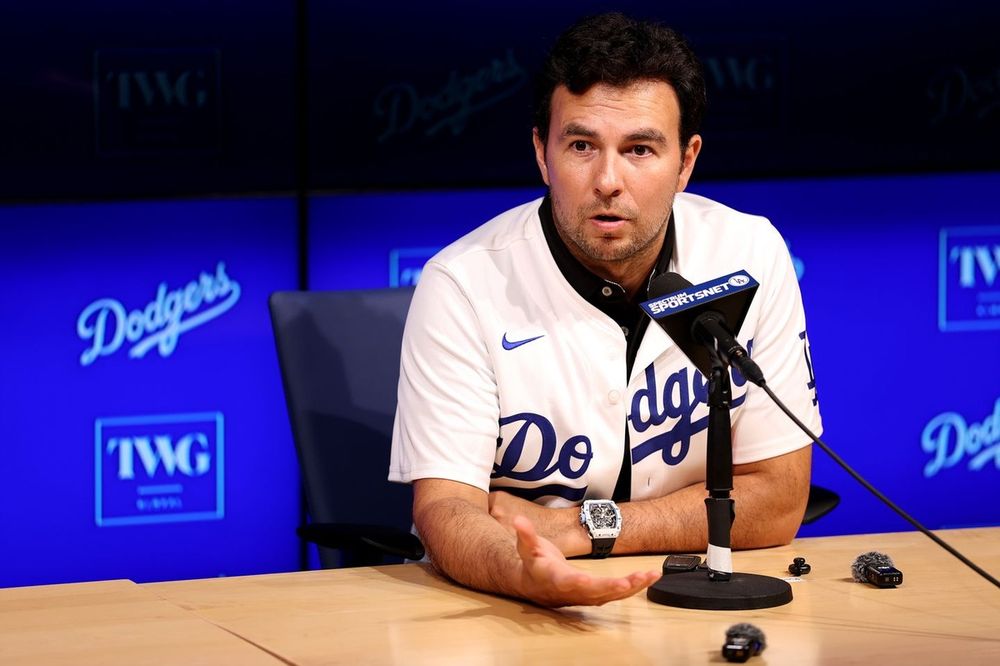Sergio Perez at the Los Angeles Dodgers