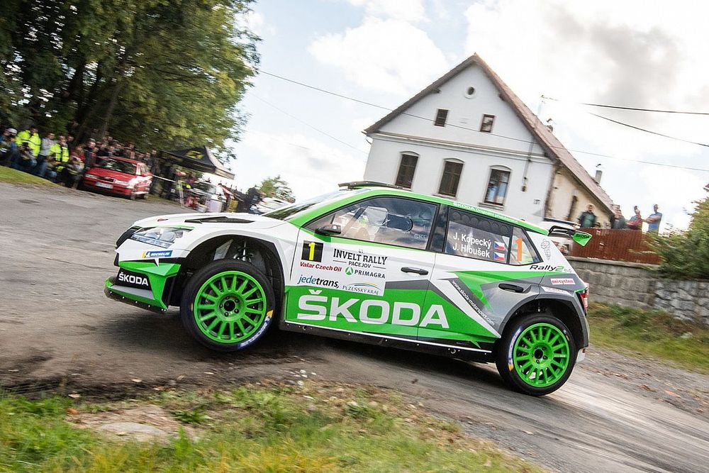 Jan Kopeck&yacute;, Jan Hlou&scaron;ek, Skoda Fabia Rally2 evo 