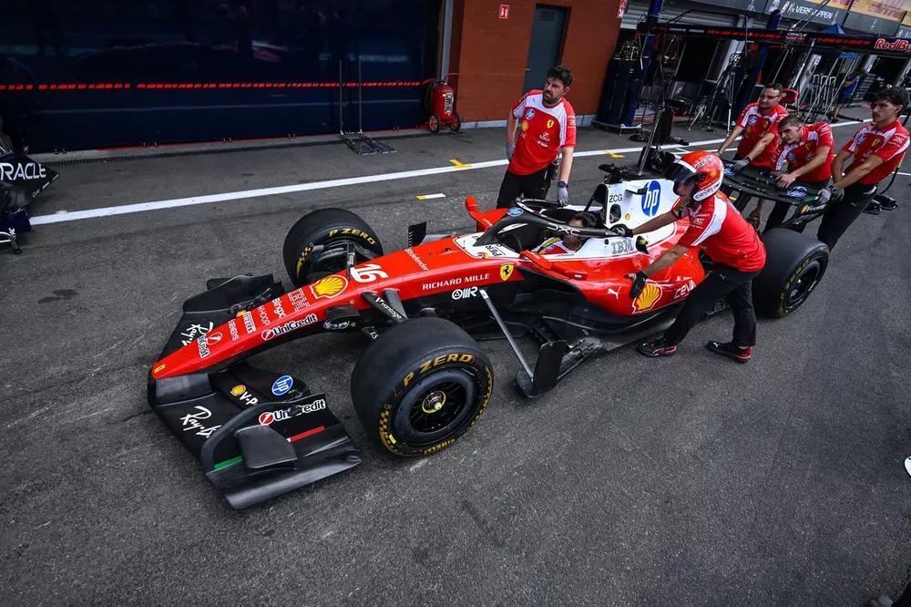 Detalle técnico del Ferrari