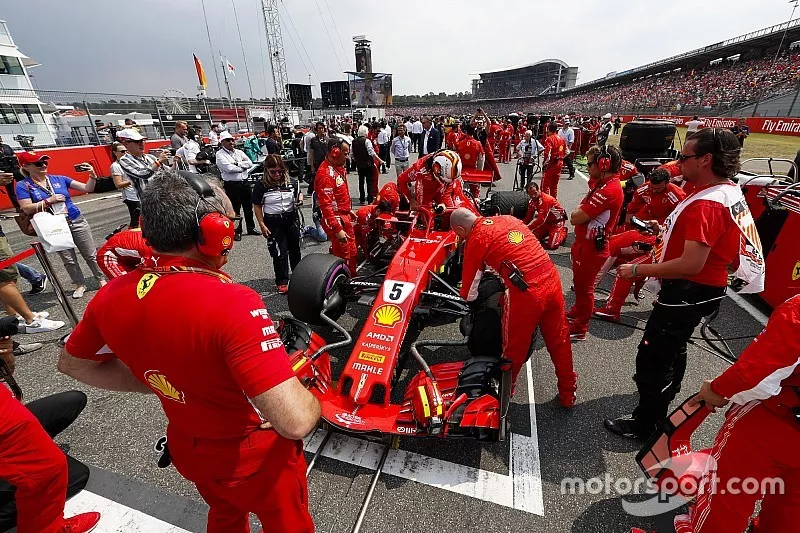 Sebastian Vettel, Ferrari, on the grid
