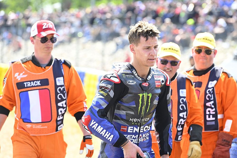 Fabio Quartararo, Yamaha Factory Racing tras su ca&iacute;da