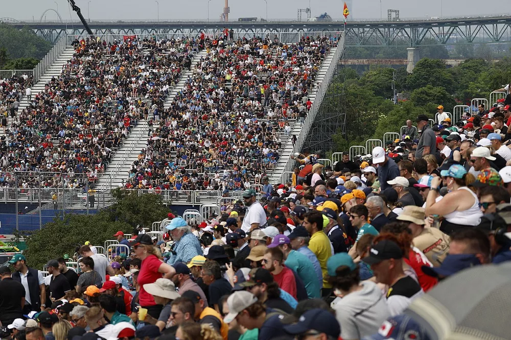 Fans fill the grandstands