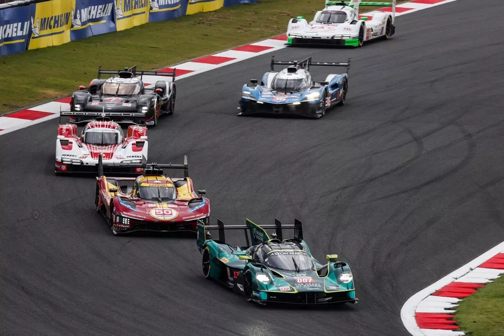 #007 Aston Martin Thor Team Aston Martin Valkyrie: Harry Tincknell, Tom Gamble, #50 Ferrari AF Corse Ferrari 499P: Antonio Fuoco, Miguel Molina, Nicklas Nielsen, #6 Porsche Penske Motorsport Porsche 963: Kevin Estre, Laurens Vanthoor, Matt Campbell