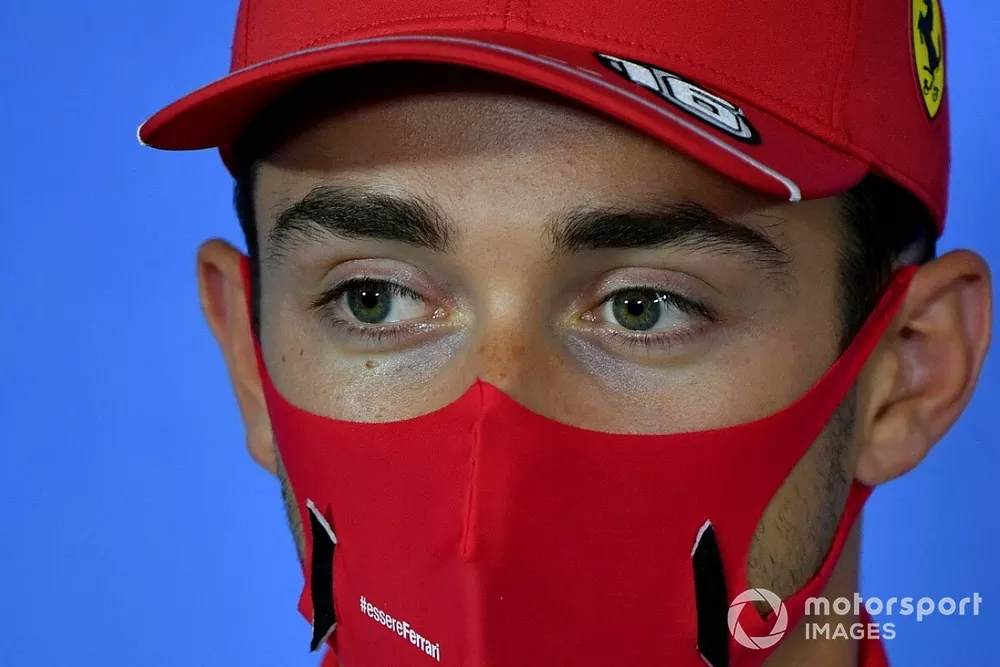 Charles Leclerc, Ferrari en la conferencia de prensa 