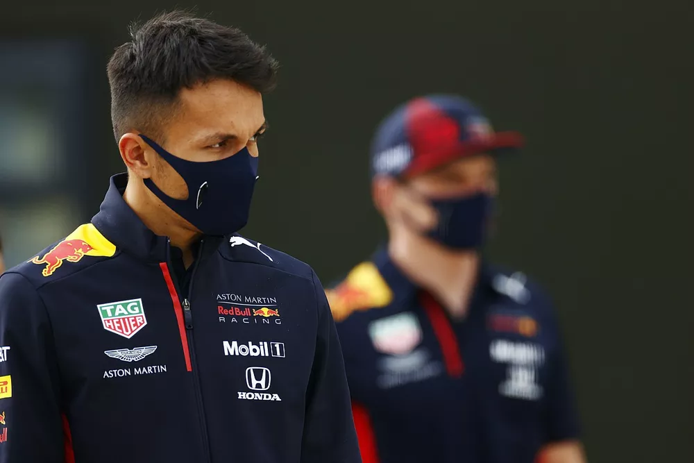 Alex Albon, Red Bull Racing, and Max Verstappen, Red Bull Racing 