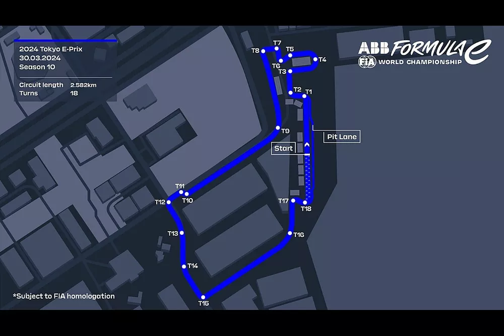 Tokyo ePrix course layout