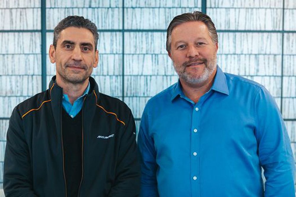 Andrea Stella, Director del equipo McLaren F1, Zak Brown, CEO, McLaren Racing