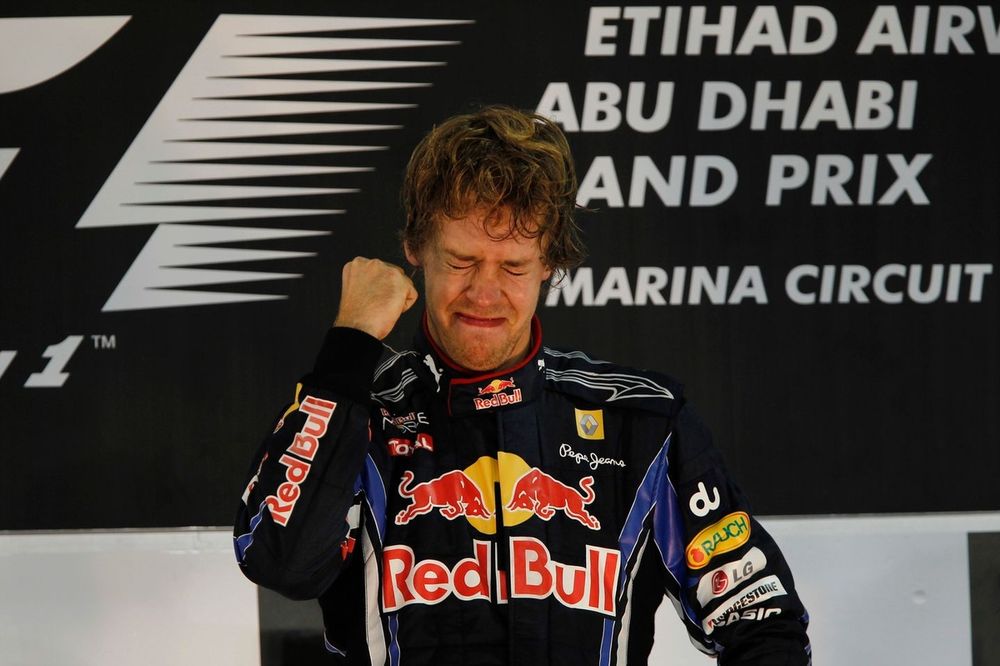 Sebastian Vettel, Red Bull Racing celebrates his victory