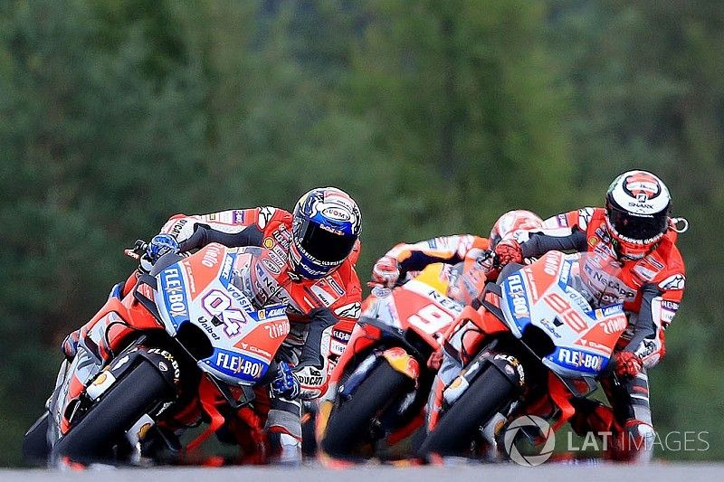 Jorge Lorenzo, Ducati Team, Andrea Dovizioso, Ducati Team, Marc Marquez, Repsol Honda Team