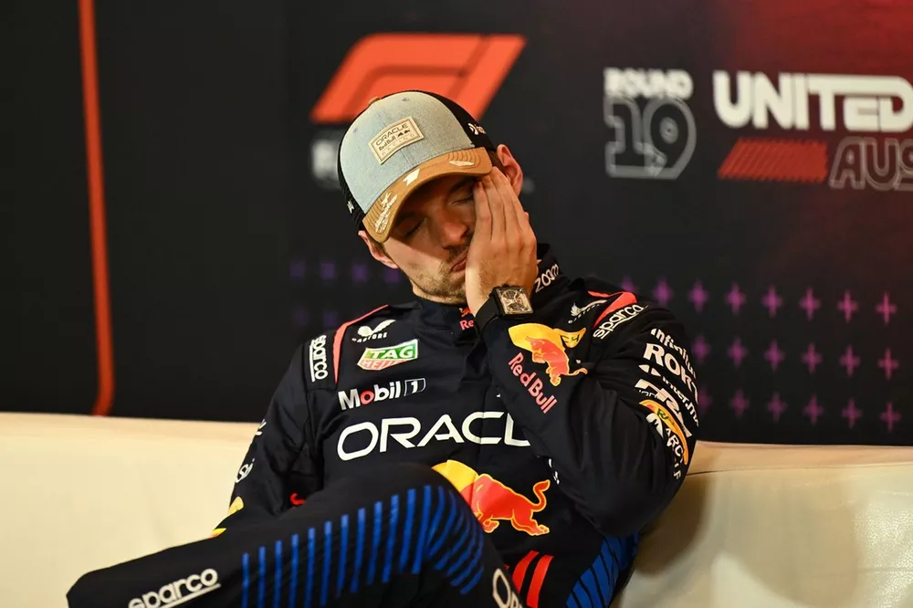 Max Verstappen, Red Bull Racing, lors de la conférence de presse post-qualification