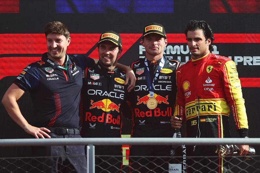 Max Verstappen, Red Bull Racing, Sergio Perez, Red Bull Racing, Carlos Sainz, Ferrari