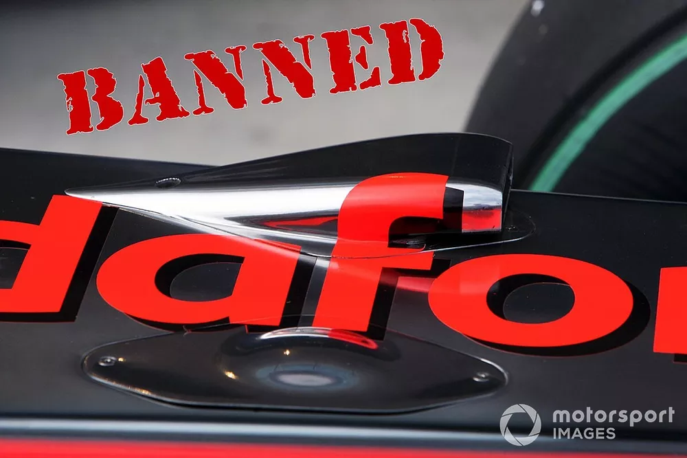 McLaren MP4/25 detalle del conducto F