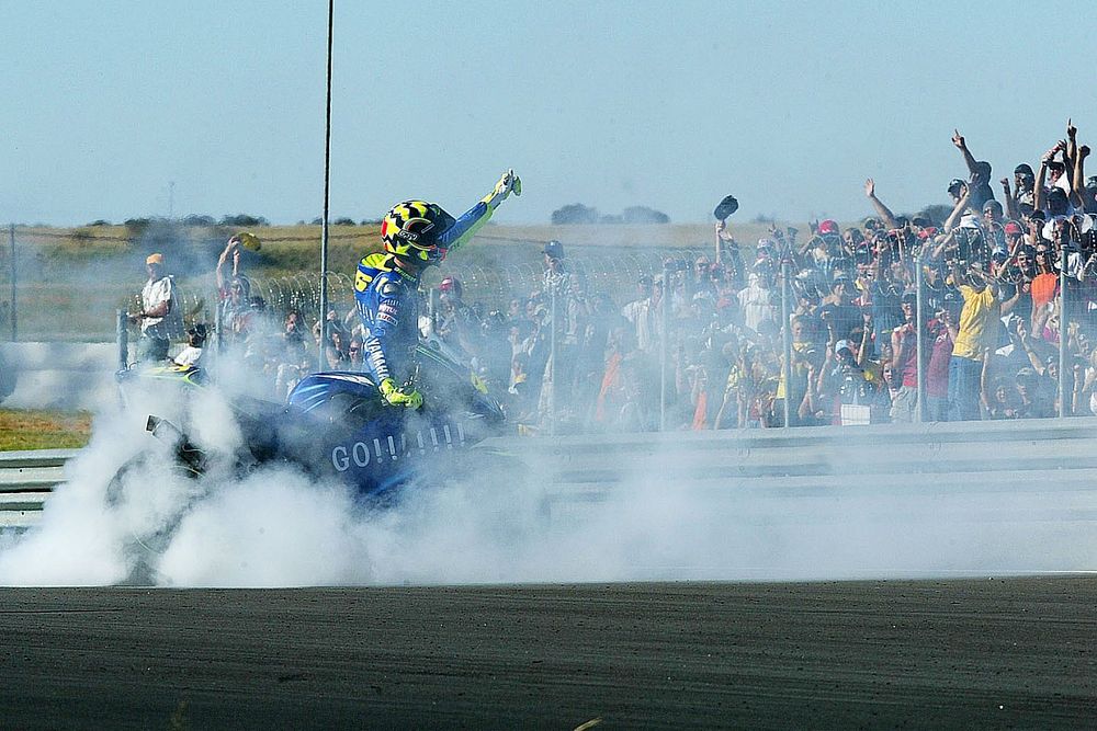 Ganador de la carrera Valentino Rossi