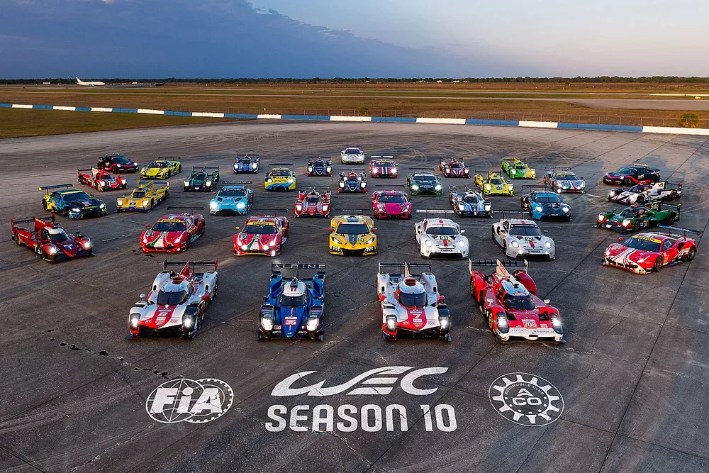 Gruppenfoto: Alle Autos für die 1000 Meilen von Sebring der WEC 2022