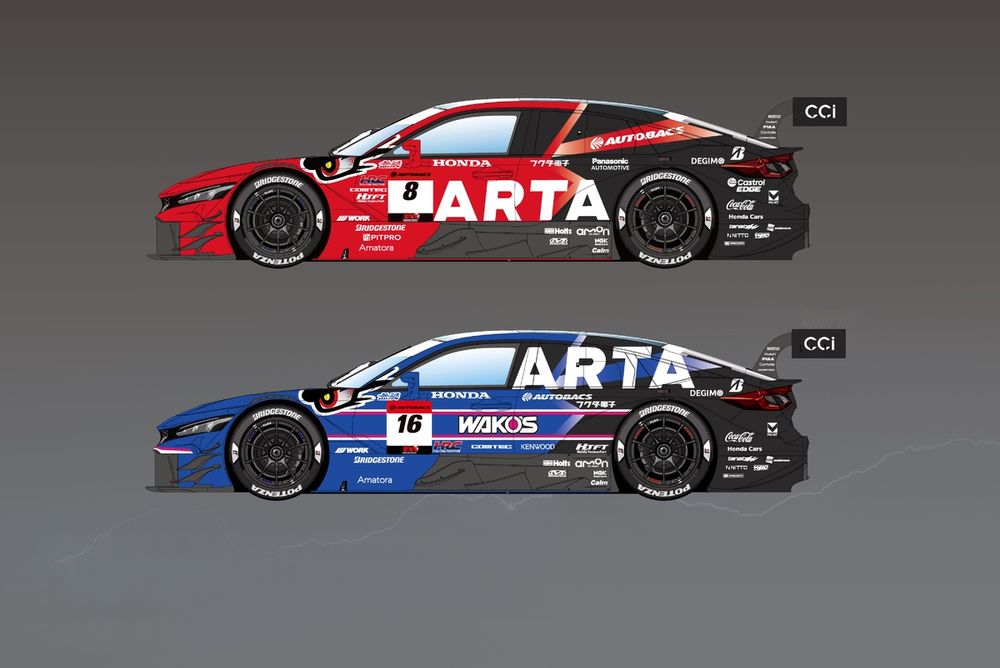 ARTA、2025年のスーパーGT・GT500マシンカラーリングを発表。16号車が